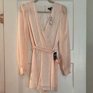 Express Blush Floral Wrap Romper